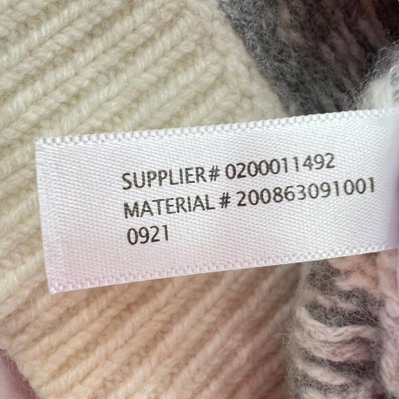 Lauren Ralph Lauren Wool Blend Snowflake Fair Isle Open Front Cardigan Size L - Picture 5 of 8